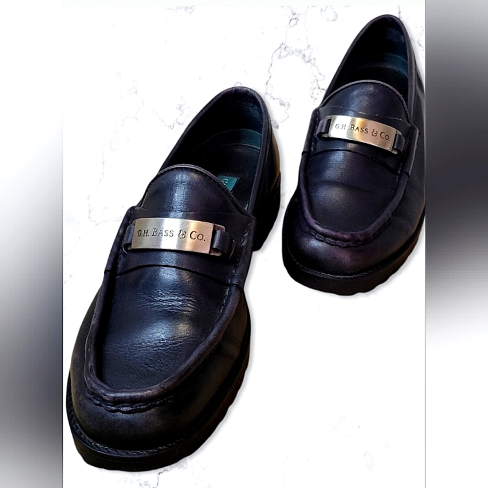 G.H. Bass & Co. Black Leather Loafers